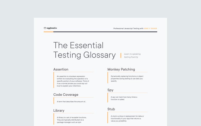 The Essential Testing Glossary